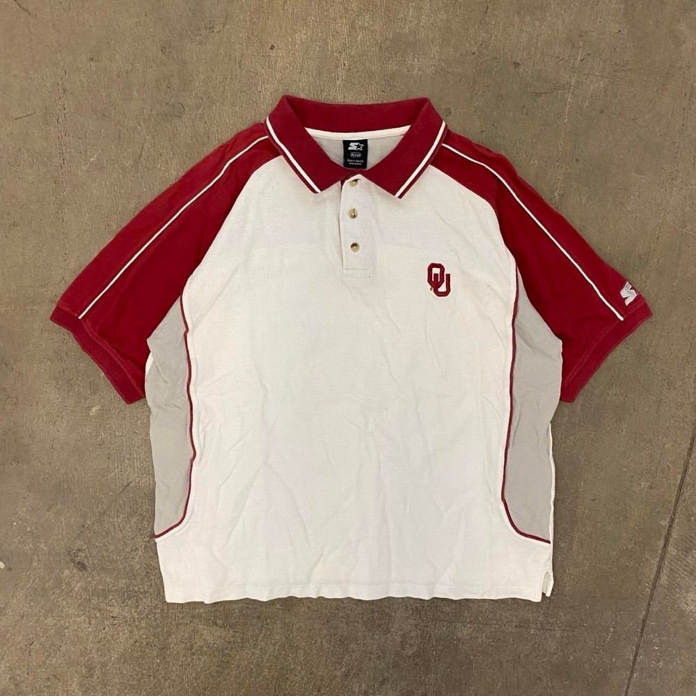 Vintage Oklahoma Sooners Starter Polo 2000s Boomer Sooner Shirt Size XL